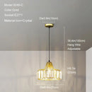 Modern gold mini crystal pendant light – bedroom chandelier