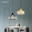 Modern gold mini crystal pendant light – bedroom chandelier
