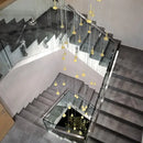 Modern gold minimalist ceiling chandelier living room pendant light