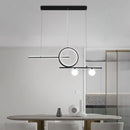 Modern gold minimalist globe acrylic shade hanging light dining room