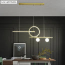 Modern gold minimalist globe acrylic shade hanging light dining room