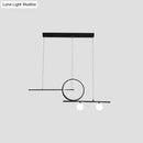 Modern gold minimalist globe acrylic shade hanging light dining room