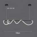 Modern gold minimalist led neon rope pendant light kitchen