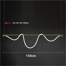 Modern gold minimalist led neon rope pendant light kitchen