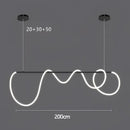 Modern gold minimalist led neon rope pendant light kitchen