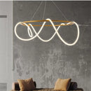 Modern gold minimalist led neon rope pendant light kitchen
