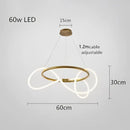 Modern gold minimalist led neon rope pendant light kitchen