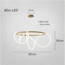 Modern gold minimalist led neon rope pendant light kitchen
