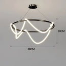 Modern gold minimalist led neon rope pendant light kitchen