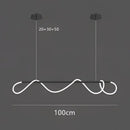 Modern gold minimalist led neon rope pendant light kitchen
