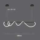 Modern gold minimalist led neon rope pendant light kitchen