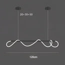 Modern gold minimalist led neon rope pendant light kitchen