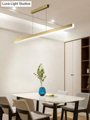 Modern gold minimalist led suspension lamp dining room light fixture