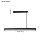 Modern gold minimalist led suspension lamp dining room light fixture
