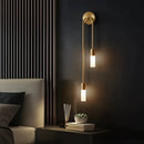 Modern gold minimalist led wall lamp bedroom vertical sconce