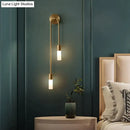 Modern gold minimalist led wall lamp bedroom vertical sconce