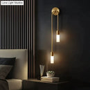Modern gold minimalist led wall lamp bedroom vertical sconce