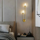 Modern gold minimalist led wall lamp bedroom vertical sconce