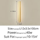 Modern gold minimalist led wall lamp for bedroom and exterior corridor