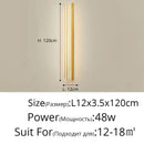 Modern gold minimalist led wall lamp for bedroom and exterior corridor