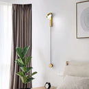 Modern gold minimalist led wall lamp for living room art light