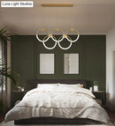 DecorBites™ Gold Minimalistic Ring Pendant LED Ceiling Light for Living Room - Acrylic Island Lighting