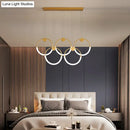 DecorBites™ Gold Minimalistic Ring Pendant LED Ceiling Light for Living Room - Acrylic Island Lighting