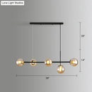 DecorBites™ Modo Island Glass 5-Light Pendant Light for Restaurants