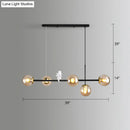 DecorBites™ Modo Island Glass 5-Light Pendant Light for Restaurants