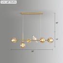 DecorBites™ Modo Island Glass 5-Light Pendant Light for Restaurants