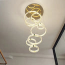Modern gold multi tier duplex crystal chandelier for living room