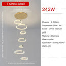 Modern gold multi tier duplex crystal chandelier for living room