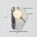 DecorBites™ Carbon Steel LED Wall Lamp Reading Bedside Cafe Luxury Stone Nordic Modern Mirror Light