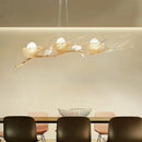 Modern gold nest island pendant chandelier dining room bird decor