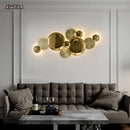 Modern gold nordic led wall lamp living room spherical sconce