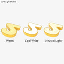 Modern gold number 2 flush mount light bedroom acrylic ceiling lamp