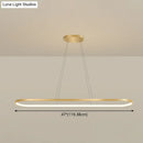 DecorBites™ Minimalist LED Gold Plated Pendant Light Fixture for Table - Metal Oblong Design
