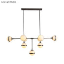 Modern gold orb chandelier – kitchen island glass light