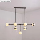 DecorBites™ Modern Glass Orb Chandelier with 9-Silver/Gold Finish Heads - Perfect Island Lighting for Restaurants & Hotels