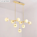 DecorBites™ Modern Glass Orb Chandelier with 9-Silver/Gold Finish Heads - Perfect Island Lighting for Restaurants & Hotels