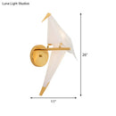 Modern gold origami bird led wall sconce bedroom lighting fixture