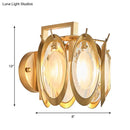 Modern gold oval crystal wall light – living room light fixture