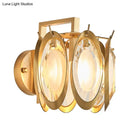 Modern gold oval crystal wall light – living room light fixture