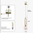 Modern gold oval glass ball pendant light dining room