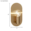 Modern gold oval sconce bedroom light with bare bulb metal shade
