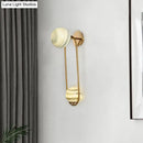 DecorBites™ Modern Gold Metal Oval Wall Sconce Light Fixture with 2 Bulbs for Living Room