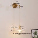 Modern gold petal led wall lights with pull chain bedroom sconce