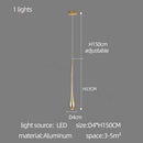 Modern gold plated led chandelier cascading living room pendant light