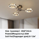 Modern gold plated luxury chandelier living room crystal light ring