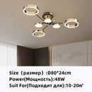 Modern gold plated luxury chandelier living room crystal light ring
